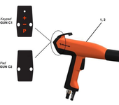 轶川手动粉末静电喷枪配件分解图轶川手动喷枪