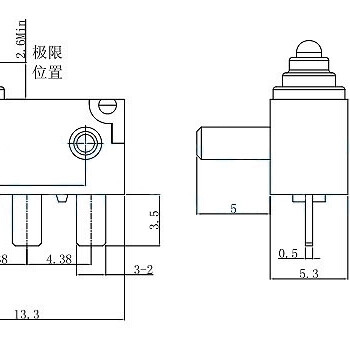 防水微动汽车开关（SCMG-CL00B-70-C3）