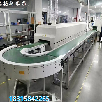 90度皮帶轉彎輸送機PVC拐彎輸送帶傳送機180度環形流水線設備