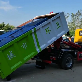 南俊藍(lán)牌鉤臂垃圾車廠家