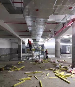 鄂爾多斯電廠排煙管道保溫施工隊設備巖棉鐵皮保溫工程