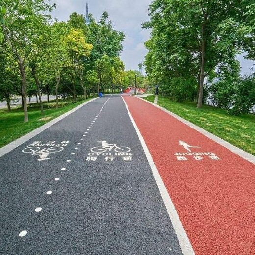 随州透水混凝土彩色路面铺装小区园路透水人行道做法