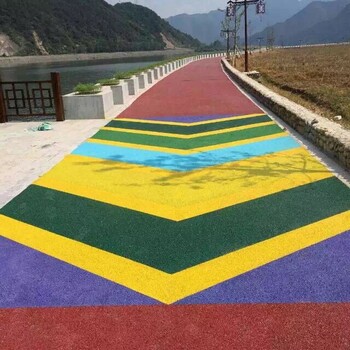 四川樂山透水混凝土市政綠道工程透水地坪商業(yè)步行街鋪裝
