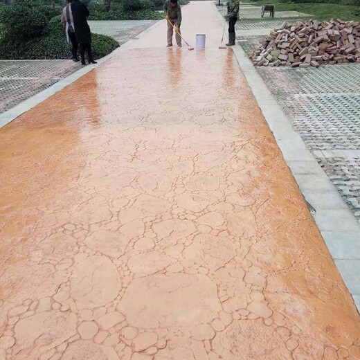 北京压模路面材料模具价格彩色混凝土压花路面款式多样