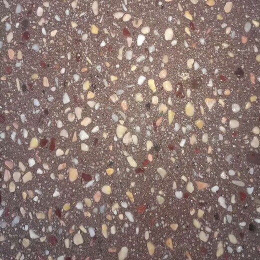 梧州景区景观艺术地坪天然米石水洗石地坪洗砂彩色混凝土路面施工