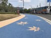 衡水学校彩色路面天然露骨料透水路面胶粘石地坪装饰