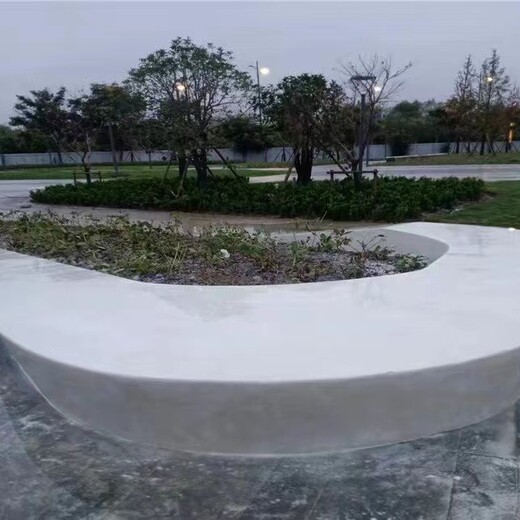 海南公园异形艺术混凝土坐凳三亚酒店景观真石丽泰科石树池装饰