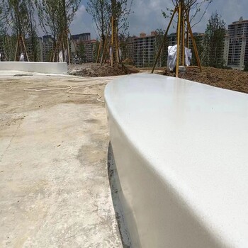 遼寧葫蘆島公園真石麗泰科石擋墻樹池泰科砼磨石異形坐凳