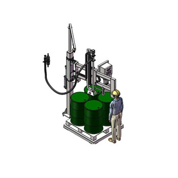 双头液体定量输送线1000L吨桶电解液输送线