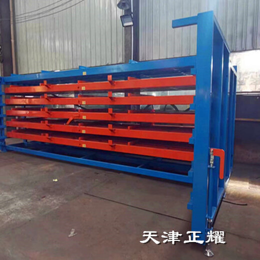 浙江温州6米钢板存放架手摇式抽屉存取方便摆放种类多整齐