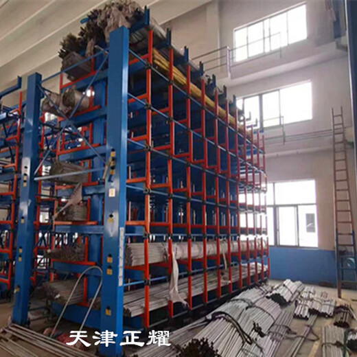 广东广州钢材货架立体存放几十种钢材省空间整齐吊车取货