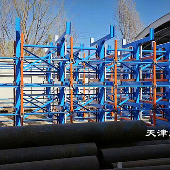 江蘇徐州管材上架擺放整齊省空間存取方便的伸縮式管材貨架
