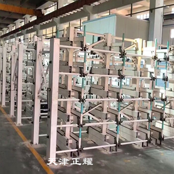 棒料圓鋼存放新案例伸縮式懸臂貨架圖片美觀(guān)大氣存儲量高