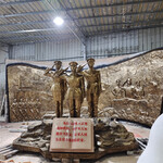 广州党委会背景墙雕塑玻璃钢文化浮雕装饰墙定制