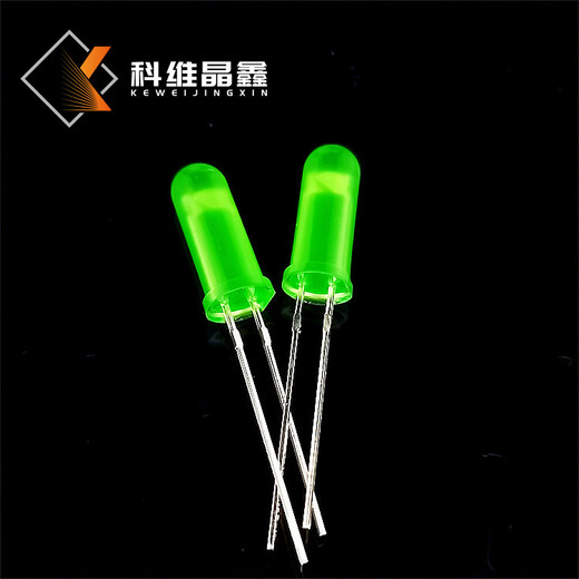 高頭燈珠13.5mmF5圓頭綠發(fā)綠散光LED發(fā)光管