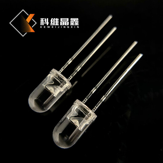 F5圓頭透明短腳爆閃粉紅光自閃爍直插燈