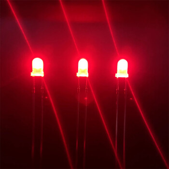 3mm紅發(fā)紅插件發(fā)光二極管加長(zhǎng)腳LED燈珠