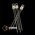 直插加長腳LED燈珠5MM圓頭白光F5圓頭白發(fā)白光發(fā)光二極管