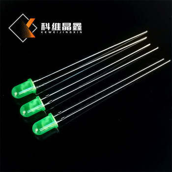 5MM加長腳綠發(fā)綠光LED加工定制F5圓頭綠發(fā)普綠高亮燈珠