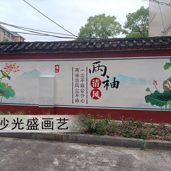 浏阳乡村文化墙彩绘墙画公司-宁乡外墙围墙彩绘壁画涂鸦