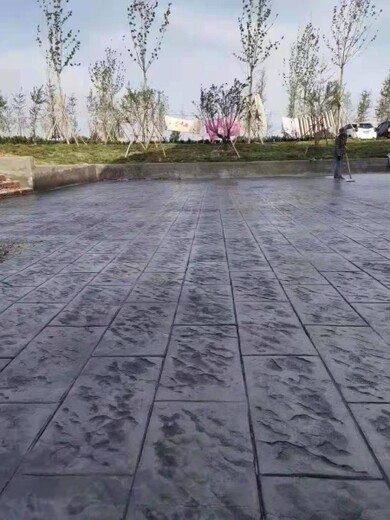 威海环翠区压印水泥混凝地坪地面施工