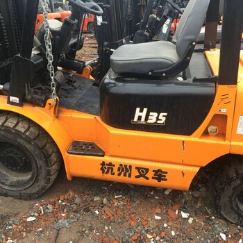 杭州高門架35叉車8成新低售價(jià)