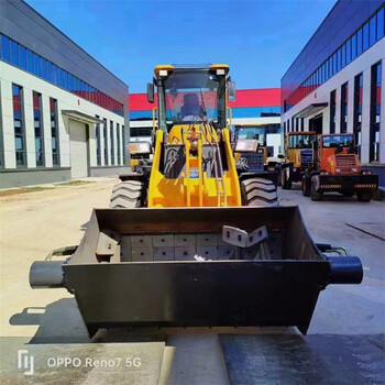 三合土攪拌機移動式三合土攪拌站中首重工裝載機攪拌斗