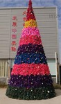 钢结构圣诞树4米6米8米10米亮化真树缠灯户外亮话霓虹灯圣诞树