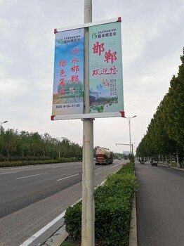 梅州市定制带造型中国结马路灯杆道旗厂家