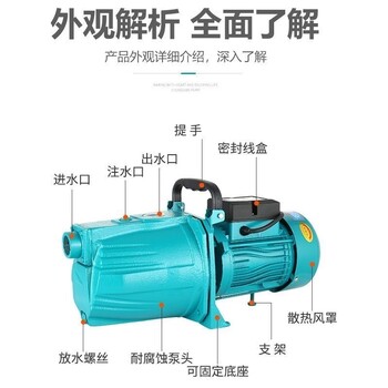 家用小型水泵噴射泵抽水機抽水泵自吸泵抽井水水塔自動增壓泵220v