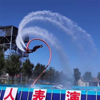 景区湖面水上飞人表演出租商场可自带水池户外水上飞人表演出租