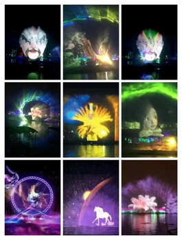 水幕電影出租噴泉投影移動式水上電影設(shè)備