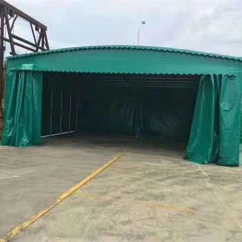 西安折叠推拉雨棚户外伸缩遮阳蓬活动式移动防雨蓬大型仓库帐篷