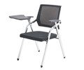 可活動小桌板會議椅一體折疊式培訓椅雙扶手電腦椅子