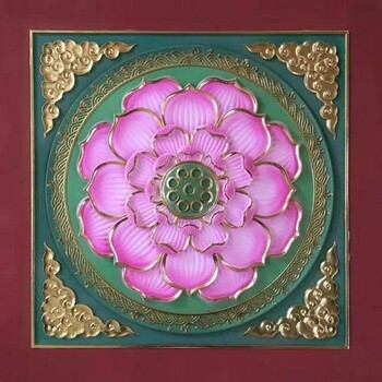天津古建門樓彩繪畫
