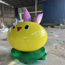 三水荷花仙子雕塑玻璃鋼卡通荷花雕塑玩偶
