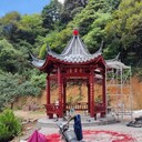 浙江杭州吳山廣場(chǎng)河坊街休閑木亭子古建筑雙層六角木亭子