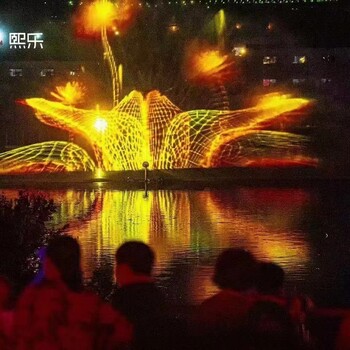 供應(yīng)景區(qū)水幕電影設(shè)備出租噴泉極光秀租賃水上電影投影