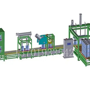 涂料灌装机18L20升25kg油漆灌装线自动码垛机械30公斤桶压盖