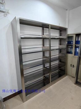 廣州不銹鋼書籍架不銹鋼書架定做金屬資料架拆裝檔案密集架