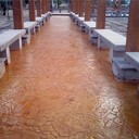 臨汾市藝術仿鵝卵石路面，古鎮(zhèn)街道仿古石藝術壓花地坪施工建設