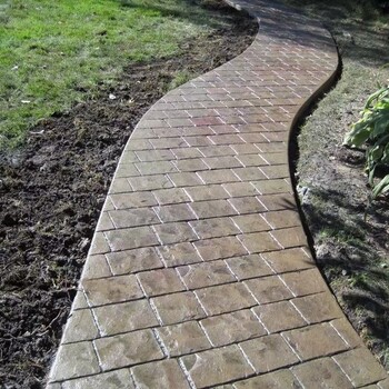 黑河市公園仿石壓模混凝土路面實力施工廠家，地坪模具外借