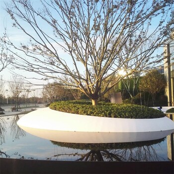 定制新型泰科磨石坐凳GRC樹(shù)池HPC混凝土座凳異形座椅