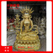 大型铜器地藏王纯铜彩绘居家密宗佛像供佛地藏菩萨祥狮