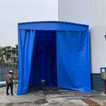 厂房悬空电动遮雨棚大型户外伸缩遮阳篷推拉蓬安装视频