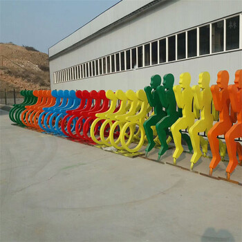 鍍鋅鋼板騎車人物剪影雕塑制作廠家