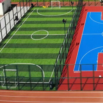 河北邯郸假草坪球场铺设人造草坪足球场翻新正规公司奥康体育
