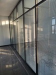 办公室玻璃隔断墙有轨式无地轨屏风可折叠推拉门