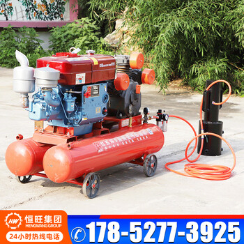 便攜式植樁機(jī)氣動(dòng)打樁機(jī)手持式壓樁機(jī)帶氣泵的防汛打樁機(jī)