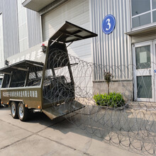 可移动安全路障车刀片刺网路障车